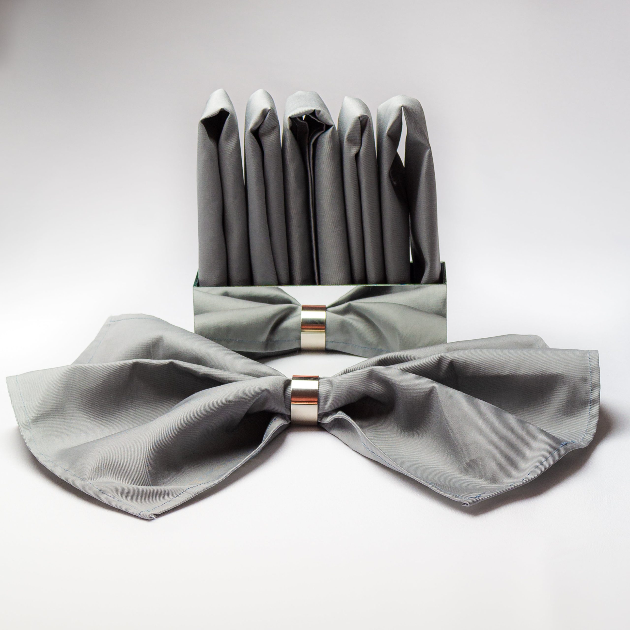 Serviettes Plain Grey